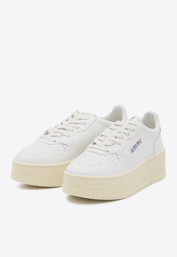 Autry Medalist Low-Top Platform Sneakers White PTLW-LL-15