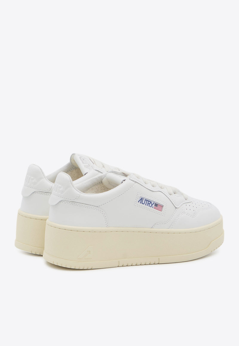 Autry Medalist Low-Top Platform Sneakers White PTLW-LL-15