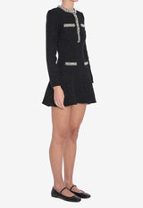 Self-Portrait Sequin Knit Mini Dress  RS25035S--BLACK