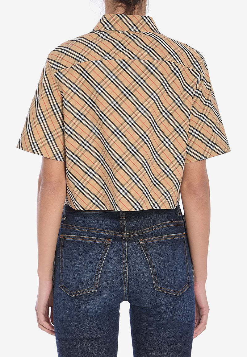 Burberry Checked Cropped Shirt  8106190--B9368