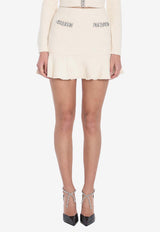 Self-Portrait Knitted Mini Skirt RS25130SK--CREAM