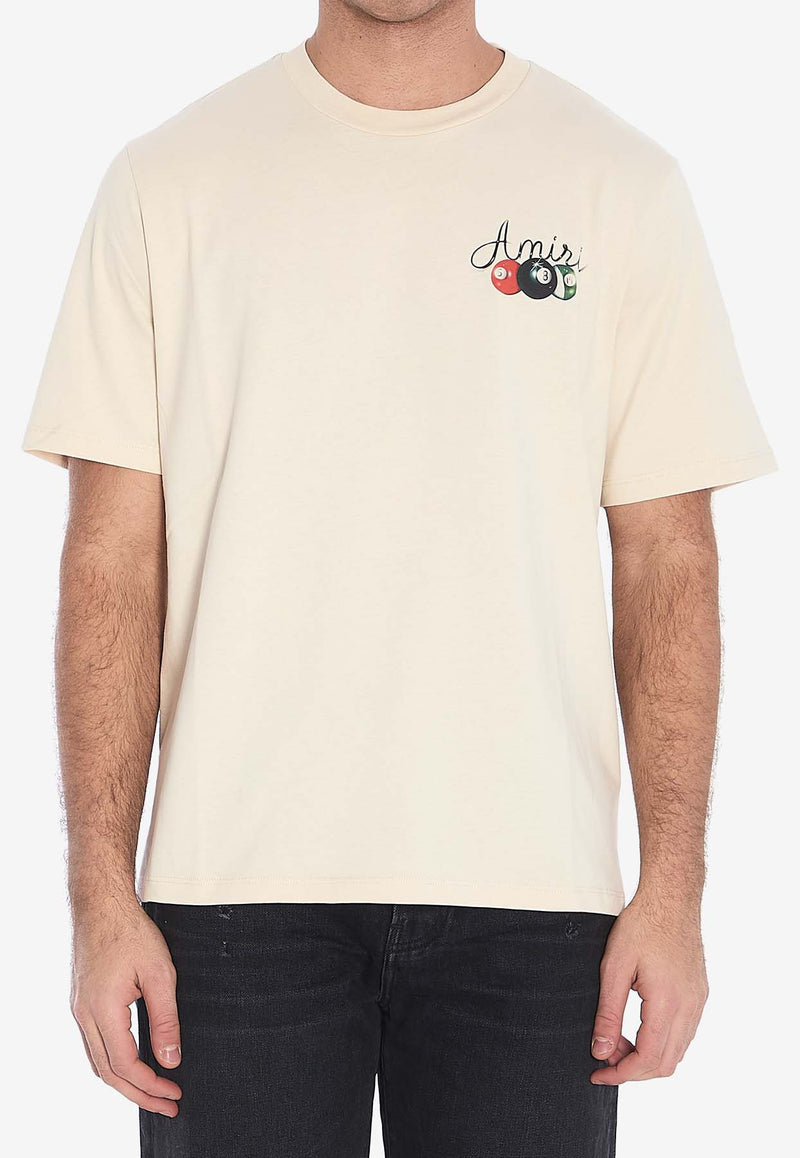 Amiri Pool Cue Short-sleeved T-shirt AMJYTE1135--ALABASTER