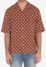 Amiri Monogram Short-Sleeved Shirt AMSTCA1104--ORANGE