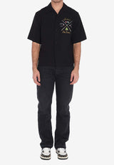 Amiri Bowling Short-Sleeved Shirt AMSTCA1078--BLACK