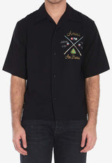 Amiri Bowling Short-Sleeved Shirt AMSTCA1078--BLACK