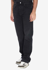 Amiri Frayed-hem Straight Jeans AMDNGH1031--VINTAGE BLACK