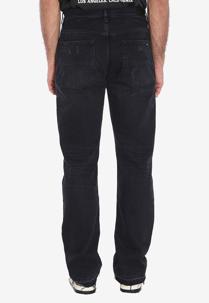 Amiri Frayed-hem Straight Jeans AMDNGH1031--VINTAGE BLACK