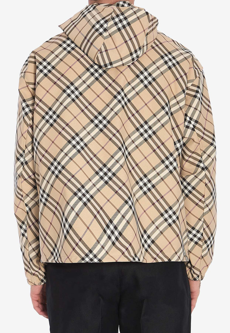 Burberry Check Twill Zip-Up Jacket 8101493--A5686