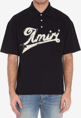 Amiri Logo-Patch Polo T-shirt AMJYPO1012--BLACK