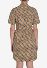 Burberry Check-Pattern Mini Shirt Dress 8106067--B9368