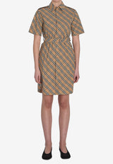 Burberry Check-Pattern Mini Shirt Dress 8106067--B9368