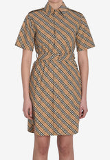 Burberry Check-Pattern Mini Shirt Dress 8106067--B9368