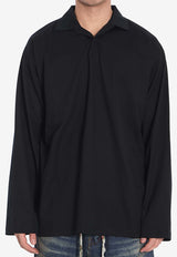 Balenciaga Oversized Long-Sleeved Polo T-shirt 806144-TRVW4-1000