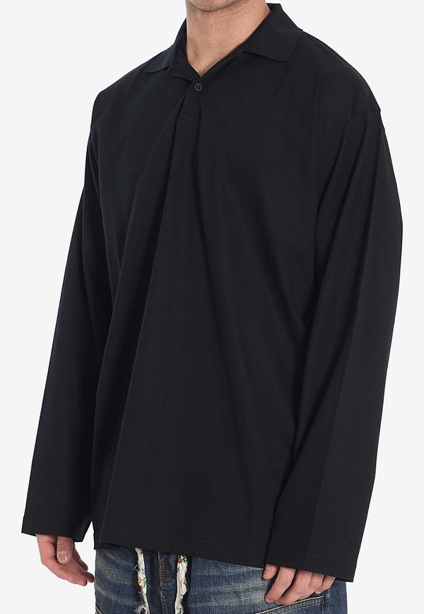 Balenciaga Oversized Long-Sleeved Polo T-shirt 806144-TRVW4-1000