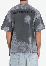 Balenciaga Logo Embroidered Crewneck T-shirt 764235-TRVI8-8499