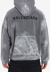 Balenciaga Logo Embroidered Hooded Sweatshirt 767877-TRVI9-8499