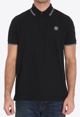 Stone Island Logo Patch Short-Sleeved Polo T-shirt Black K1S1522002SC-S0018-V0029