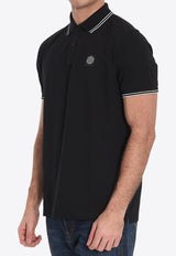 Stone Island Logo Patch Short-Sleeved Polo T-shirt Black K1S1522002SC-S0018-V0029