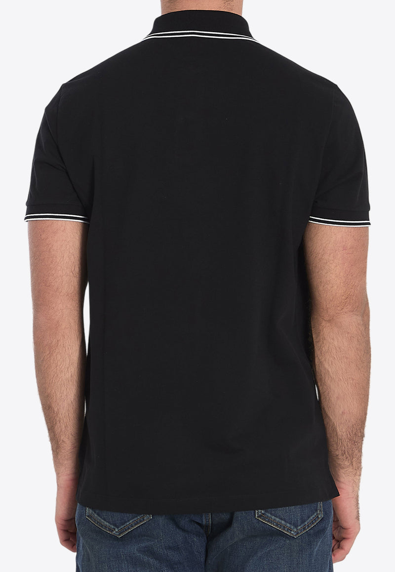 Stone Island Logo Patch Short-Sleeved Polo T-shirt Black K1S1522002SC-S0018-V0029