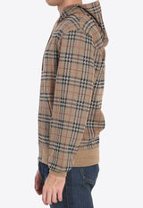 Burberry Signature Check Zip-Up Hooded Sweatshirt Beige 8102881--C2044