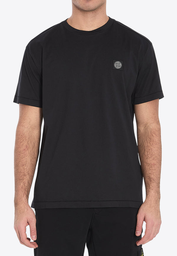 Stone Island Logo Patch Crewneck T-shirt Black K1S152100039-S0013-V0029