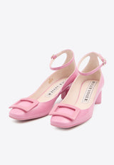 Roger Vivier 45 Patent Leather Pumps Pink RVW76141300D1P--M428