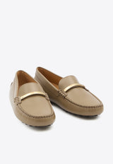 Tod
s Gommino Leather Loafers Beige XXW22L0IT90-U18-C806