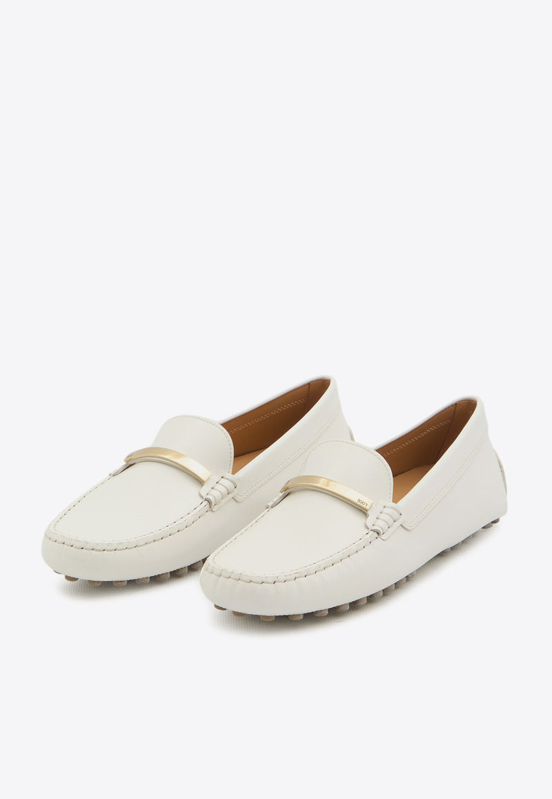 Tod
s Gommino Leather Loafers White XXW22L0IT90-U18-B015