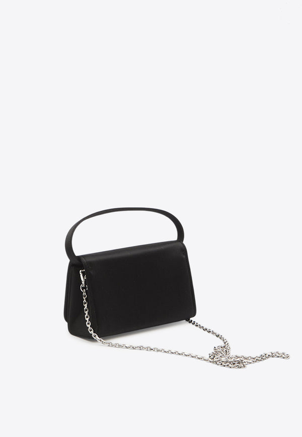 Roger Vivier Micro Pilgrim Satin Top Handle Bag Black RBWABDH000RS0--B999