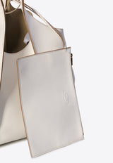 Tod
s Medium T Timeless Grained Leather Tote Bag White XBWTSBA0300-Q8E-B015