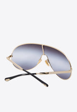 Chloé Aly Aviator Sunglasses Gray CH0283S--001