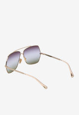 Chloé Aly Square Sunglasses Green CH0278S--002