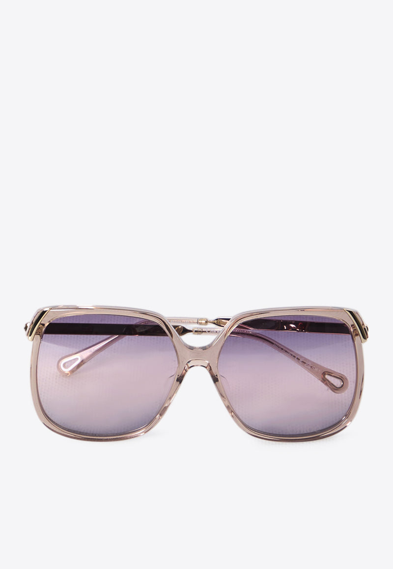 Chloé Oversized Square Sunglasses Purple CH0286S--004