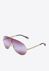 Chloé Aly Aviator Sunglasses Red CH0283S--003