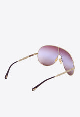 Chloé Aly Aviator Sunglasses Red CH0283S--003