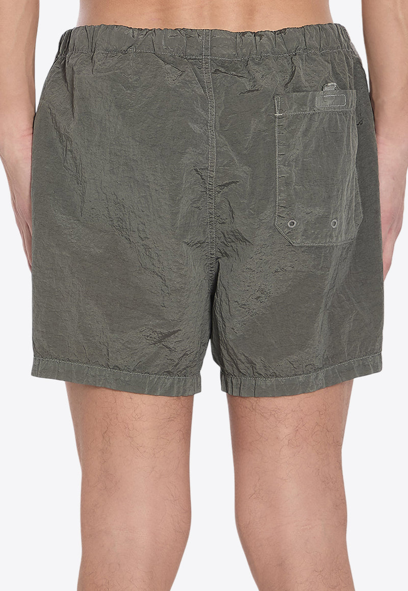 Stone Island Logo Patch Drawstring Swim Shorts Green K1S15B100006-S0043-V0054