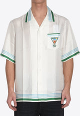 Casablanca Metaphysical Printed Silk Bowling Shirt White MPS25SH00308--WHITE