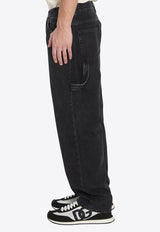 Dolce 
Gabbana Wide-Leg Washed Jeans Black GP0P9D-G8MI3-S9001