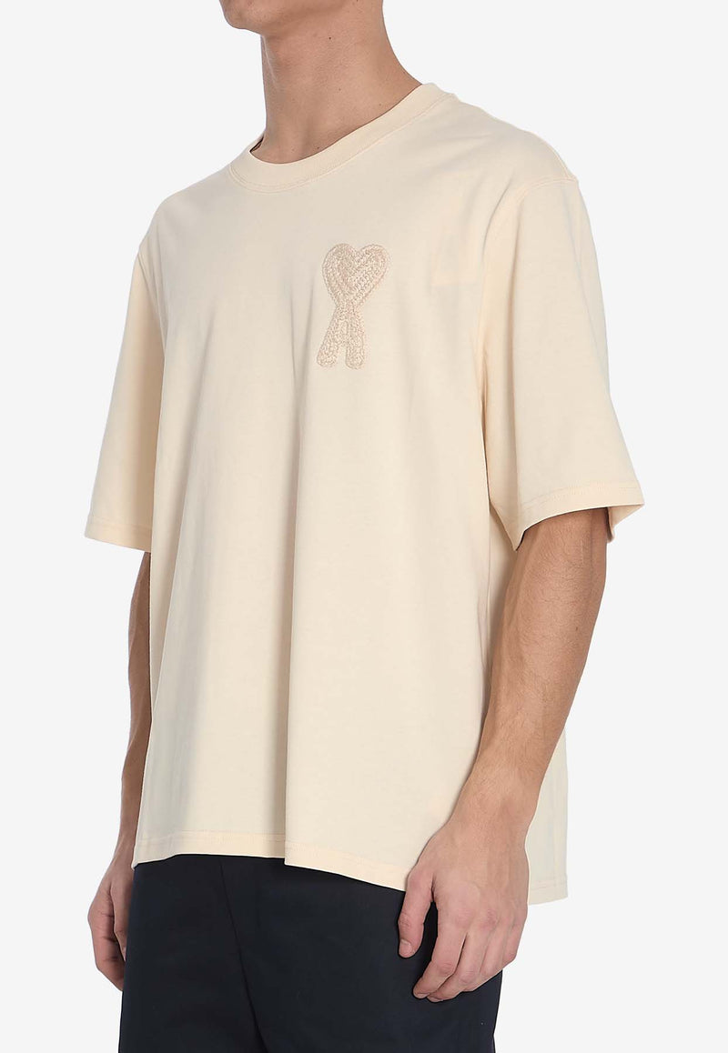 AMI PARIS Ami De Coeur T-shirt Cream HTS055-726-136