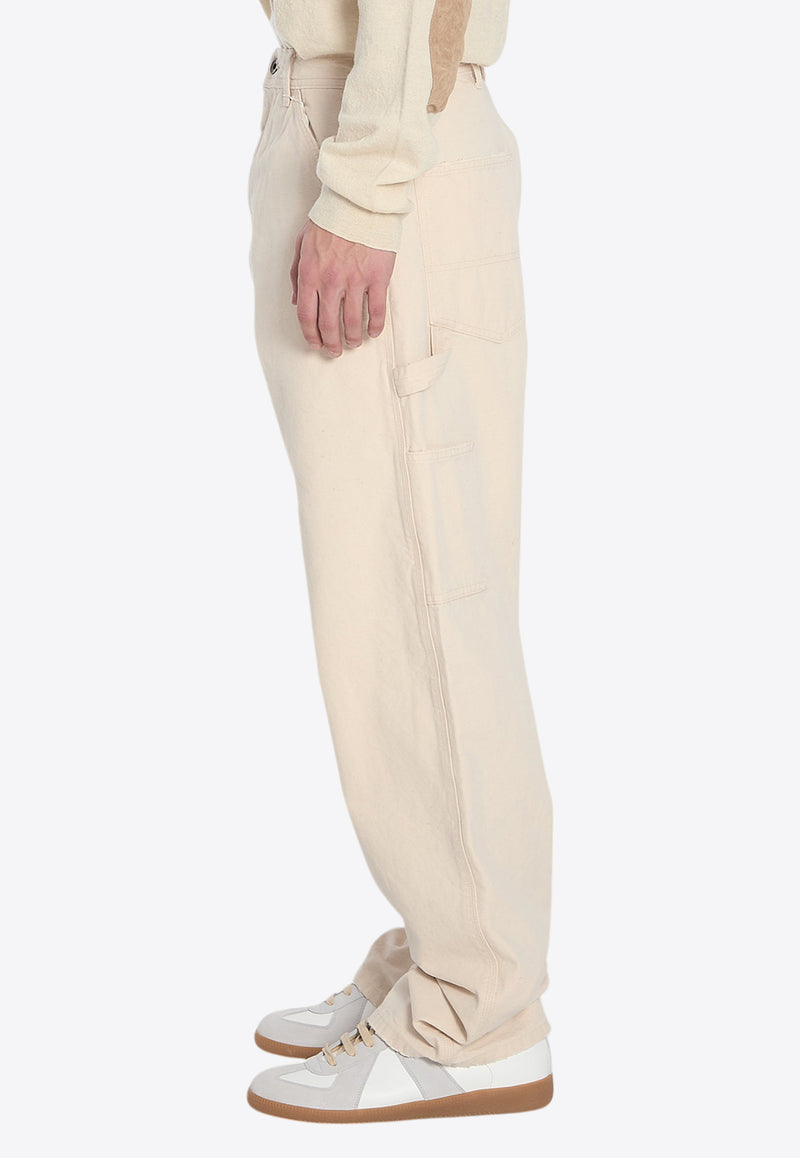 Maison Margiela Wide-Leg Cargo Pants Cream S50LA0235-M35261-103