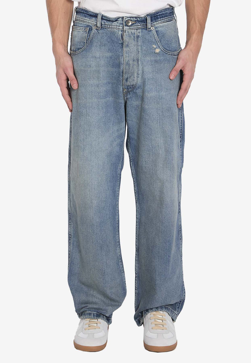 Maison Margiela Straight-Leg Washed Jeans Blue S50LA0240-S30383-961