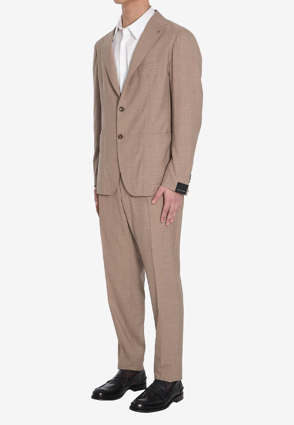 Tagliatore Wool Single-Breasted Suit Beige A-DAKAR22K11-520060-727