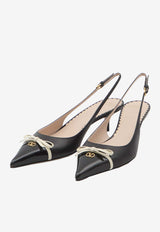 Valentino VLogo 30 Leather Pumps Black 6W2S0LL3-DAL-790