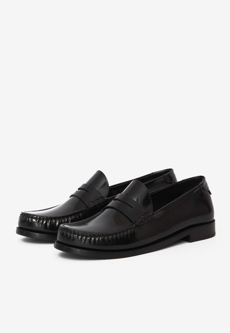 Saint Laurent Le Loafer Calf Leather Loafers Black 670231-AAA7R-1000