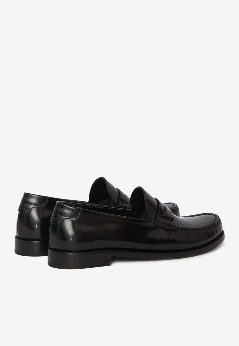 Saint Laurent Le Loafer Calf Leather Loafers Black 670231-AAA7R-1000