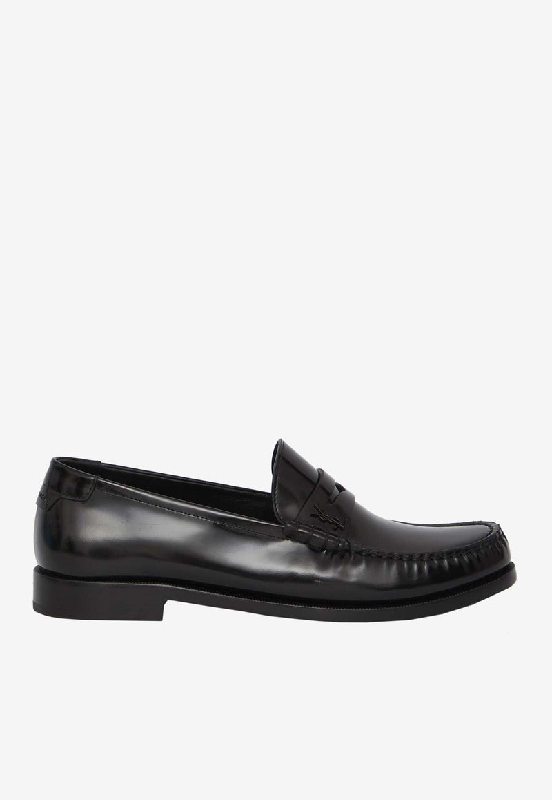 Saint Laurent Le Loafer Calf Leather Loafers Black 670231-AAA7R-1000