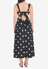 Zimmermann Polka Dots Midi Crush Dress Black 9687DR251--BLKCRMDT