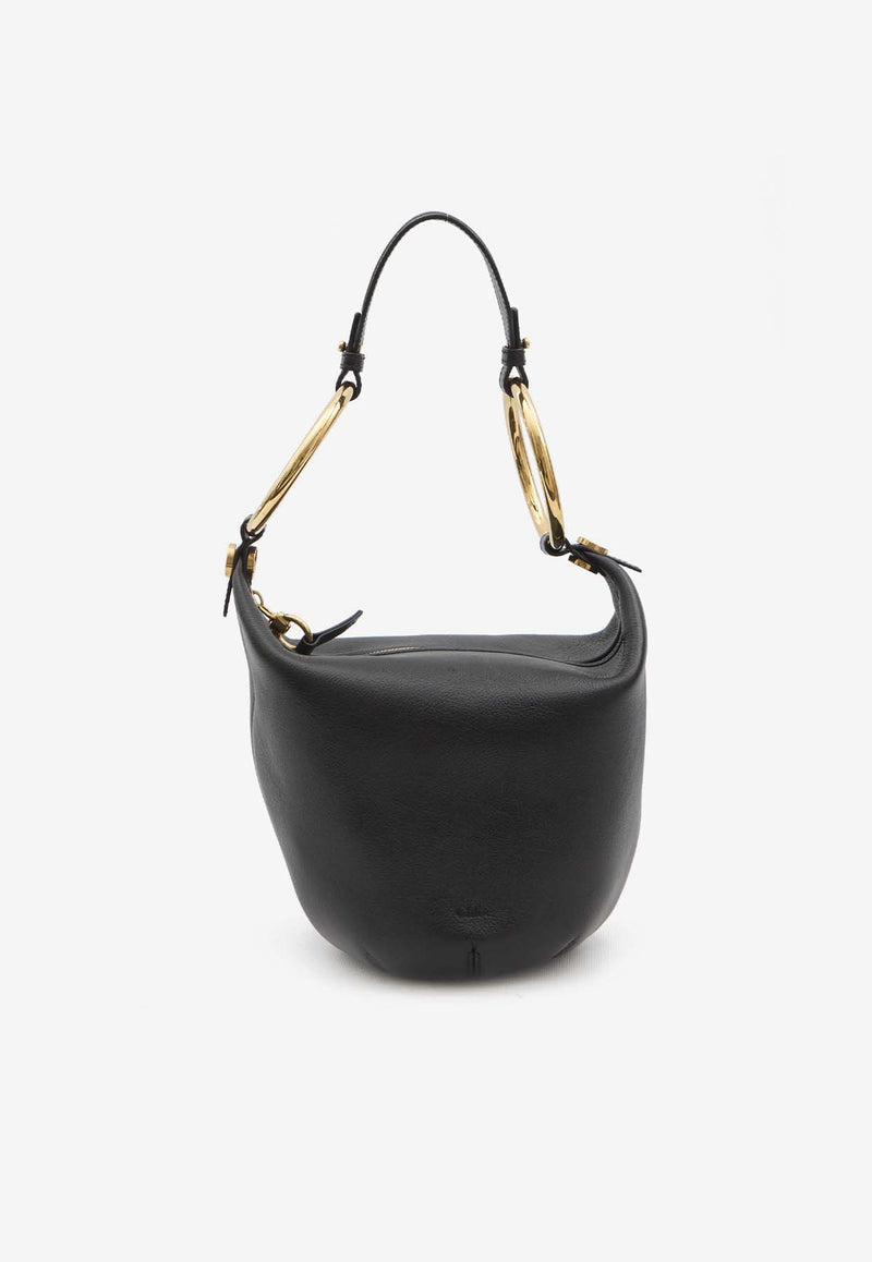 Chloé Small Bracelet Leather Shoulder Bag Black CHC25SS618O37--001