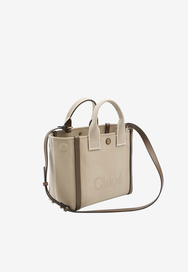 Chloé Small Carry Canvas Tote Bag Beige CHC25SS911O65--23N