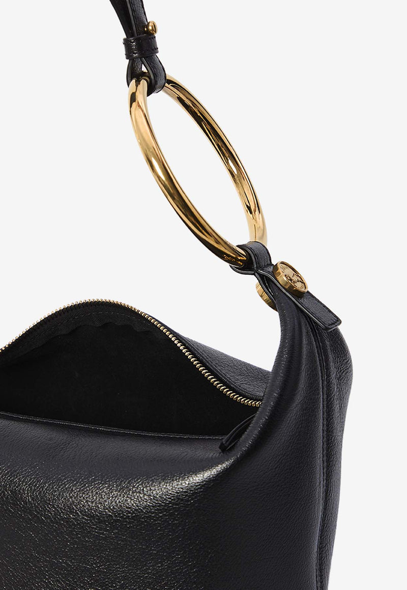 Chloé Small Bracelet Leather Shoulder Bag Black CHC25SS618O37--001